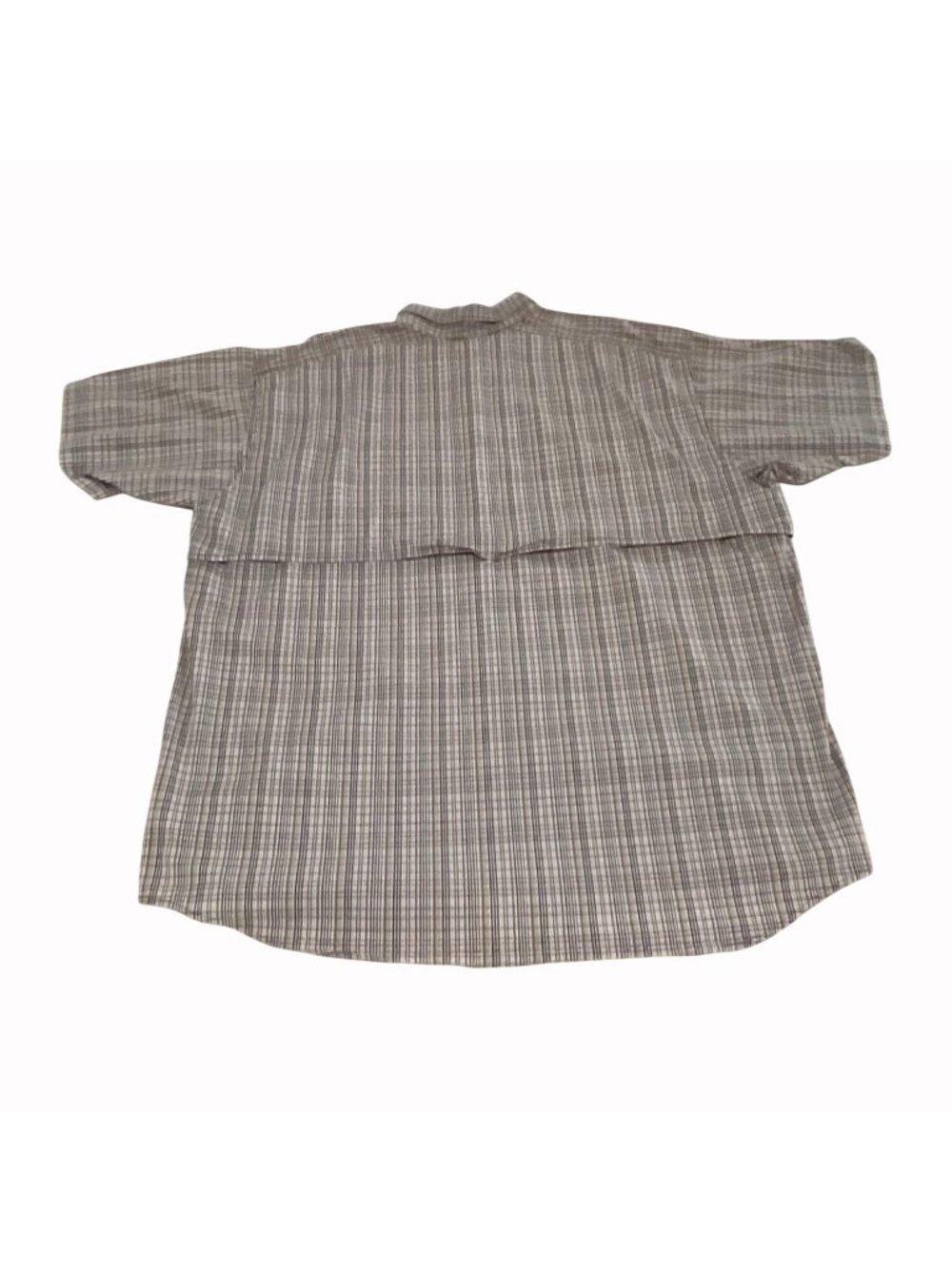 Columbia PFG Mens XXL Brown Plaid Fishing Shirt Vent Back Short Sleeve Big Tall - Picture 4 of 14